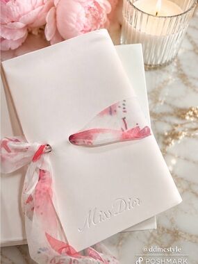 Made for Dior Parfum GWP Miss Dior White Pink Decorative lined Journal Notebook